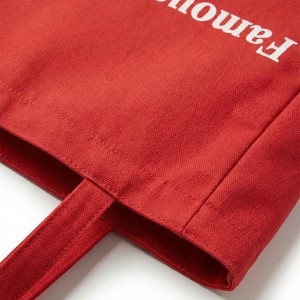 Red Lettered <b>Canvas</b> Tote <b>Bag</b> <b>Large</b>-Capacity Street Fashion Shoulder <b>Bag</b> Simple Women's <b>Canvas</b> <b>Bags</b> - Product Image 4