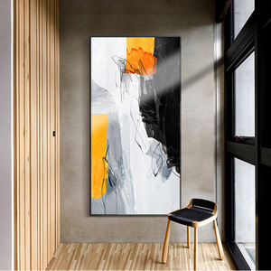 Grande Dipinto Astratto Moderno Beige <span class=keywords><strong>con</strong></span> Dettagli Dorati, Decorazione Murale Dipinta a Mano su Tela per Soggiorno e Arredamento <span class=keywords><strong>Casa</strong></span> - Product Image 3