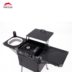 Boîte de cuisine intégrée compacte Wild Land, station de cuisson extérieure pliable et portable avec <span class=keywords><strong>pompe</strong></span> à eau et cuisinière - Product Image 2