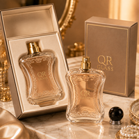 Flacon de parfum vide en verre de luxe personnalisé de 80 ml avec bouchon à sertir, emballage boîte, flacon échantillon en verre transparent avec pulvérisateur