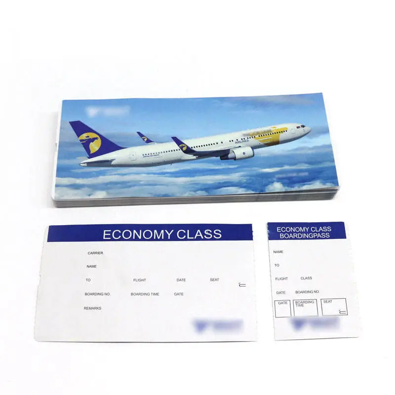 ورق حراري مخصص لتذكرة الطيران من الشركة المصنعة ، ورقة من الورق من أجل التذكرة