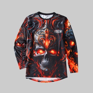 T-shirt pour homme de haute qualité, imprimé <span class=keywords><strong>floral</strong></span> et crâne, décontracté, confortable, respirant, manches longues - Product Image 5