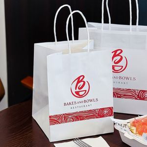Sac en papier kraft jetable personnalisé en gros pour boulangerie, sac de courses commercial, sac d'emballage alimentaire de qualité pour pain - Product Image 6