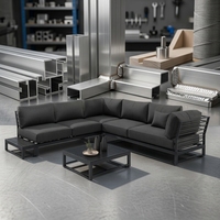 Ensemble de canapés modernes pour l'extérieur, chaise de loisirs, meubles de luxe en teck pour patio, balcon, jardin, imperméable et durable
