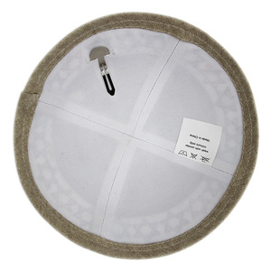 Kipás Judías Bordadas Personalizadas de Lino y Algodón para Hombres y Mujeres |   Gorros Kippah Étnicos Religiosos Personalizados por el Fabricante - Product Image 3