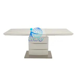 Итальянский белый серый керамический обеденный стол стеклянные столы металлическая Ночная панель круглые маленькие стальные основания Рамка Стула