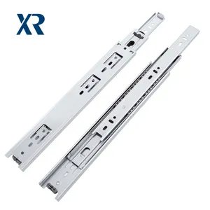 Stainless Steel 3-Fold Full Extension Furniture Hardware Accessories Ball Bearing Drawer Slider Rail For Cabinet Drawer Slide