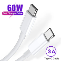 Taipuxi 1M 3.3FT 60W 3A PD Charge Rapide Type-C Usb-C À Type-C Câble Usb C