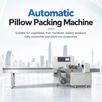 Machine d'emballage automatique horizontale pour coussins en plastique, avec système HFFS haute vitesse, pour l'emballage de biscuits et de snacks alimentaires