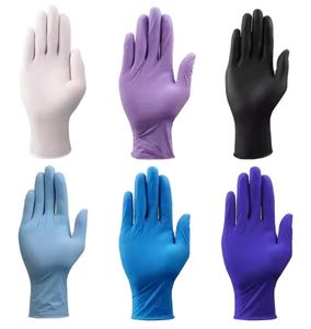 使い捨て手袋ニトリル医療消耗品ハンドパウダーフリー業界敏感肌用食品サービス黒ニトリル手袋 - Product Image 4