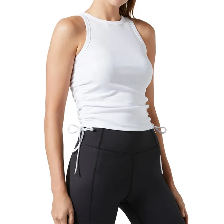 Custom Designer Plus Size Casual Apparel Fitness Yoga Wear Gym 2021 White Tank Tops Women
