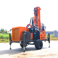 Machine de forage de puits d'eau domestique SM200, équipement de forage sur roues équipé d'un moteur diesel, appareil de forage de puits d'eau