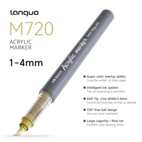Marqueur de peinture acrylique noir intense, encre liquide directe, stylo permanent pour délimitation et coloration, idéal pour le bricolage, l'artisanat, l'école, le bureau, vente en gros