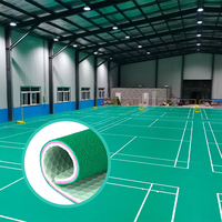 Revêtement de sol sportif en PVC HANLI pour badminton, 4,5 mm d'épaisseur, écologique, antidérapant, absorbant les chocs, antibactérien, élastique
