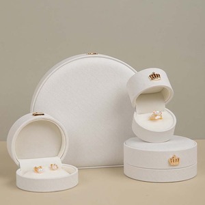 Wholesale Luxury Custom Jewelry <b>Boxes</b> for Rings & <b>Earrings</b> Leathered Paper Packaging Square Shape Velvet Lining Box - Product Image 4