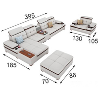 Canapé d'angle en cuir véritable Beige, ensemble de salon à Design Simple, nouveauté