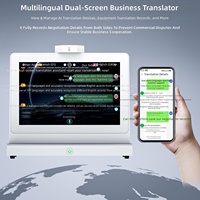 Traducteur IA à double écran Full HD de 10,1 pouces, 140+ langues, traduction vocale bidirectionnelle instantanée, appareil de traduction vocale, batterie 5000 mAh, 1 an