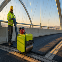 Compacteur vibrant à double tambour autoporté 550 kg 0,5 tonne à double entraînement et double vibration