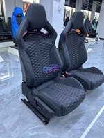 Sièges baquet de luxe sport racing pour voiture, avec panneau en fibre de carbone personnalisé et revêtement en cuir, version améliorée RS pour Audi A3 A4 A5 A6 A7 Q3 Q5 Q7 Q8
