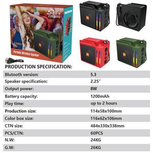 ZQS-B112 <span class=keywords><strong>Mini</strong></span> haut-parleur sans fil portable <span class=keywords><strong>Bluetooth</strong></span> pour les sports de plein air, étanche, caisson de basses avec son super basse fréquence - Product Image 6