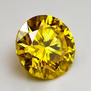Piedra de Moissanita de Color Amarillo, Corte Redondo, 0.5-5.0ct, VVS1, Diamantes de Moissanita Certificados con Certificado GRA, Pasan la Prueba del Detector de Diamantes - Product Image 4