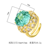 Bague de luxe vintage pour femme XILIANGFEIZI, haute qualité, nouvelle collection 2026, pour cadeau de mariage, 14 mm
