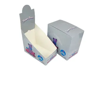 Magasin de détail Présentoir de comptoir de bonbons gommeux personnalisés Boîtes en papier de carton Présentoir pliable de chewing-gum à l'huile Boîte en papier pour cigares