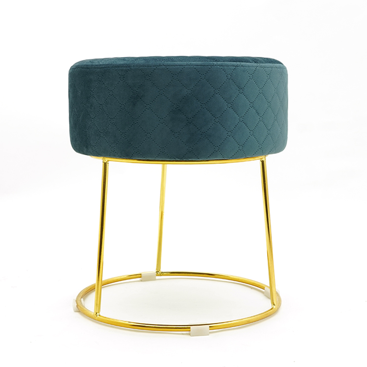 Storage Ottoman Seat Stool Velvet Round Pouf Foot Stool Ottoman Chair Step