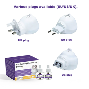 ชุดเครื่องกระจายกลิ่นฟีโรโมนสำหรับแมว (พร้อมรีฟิล 2 ชิ้น) |   ครอบคลุม 70 รายการ ㎡ |   วิธีบรรเทาความเครียดสำหรับแมวโดยไม่ใช้ยา |   ปลั๊กไฟแบบอังกฤษ - Product Image 4
