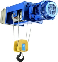Alat Pengangkat Tali Kawat Listrik Eropa Berbahan Paduan Aluminium, Hoist Kompak dengan Ruang Angkatan Rendah untuk Crane Overhead Girder Tunggal dan Ganda OEM ODM
