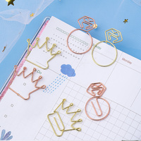 Decoratieve Kawaii Sieraden Diamanten Ring Liefde Kantoor Meisjes Gold Metal Vorm Leuke Paperclip Paperclip Skelet Clip Skeletion Clip