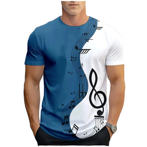 T-shirt pour homme en polyester imprimé 180GSM, tee-shirt de sport léger personnalisé - Product Image 2