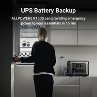 ALLPOWERS 1152wh/1800w Batterie rechargeable au lithium-ion Chine Générateur solaire Centrale électrique portable
