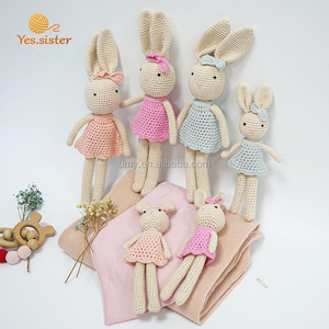 Personnalisé À La Main À Tricoter En Peluche Animal <span class=keywords><strong>Lapin</strong></span> Amigurumi Poupée Au Crochet - Product Image 5