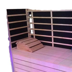 Panneau de chauffage infrarouge pour sauna miniature en bois de pruche et de cèdre, sauna sec et vapeur pour 2/4 personnes - Product Image 1