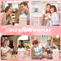 Sacs en papier biodégradable blancs mignons pour emballages cadeaux et souvenirs, écologiques, réutilisables, usage commercial