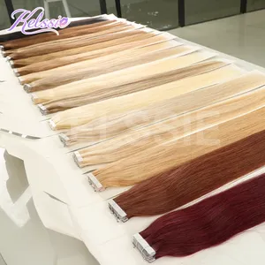 Wholesale Raw Cambodian Tape In Human Hair Indian Extensions Supplies,Half Wig Clip Sew In Halo Hair Extensions For Black Women