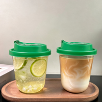 Cetak Logo Kustom, Gelas Plastik Sekali Pakai Dasar Bulat PET PP 8oz 12oz 16oz, Gelas Bir Dengan Tutup dan Sedotan untuk Pernikahan