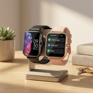 Montre connectée best-seller, écran carré de 1,83 pouce, bracelet en silicone sport, pour appels, écran tactile, fréquence cardiaque - Product Image 2