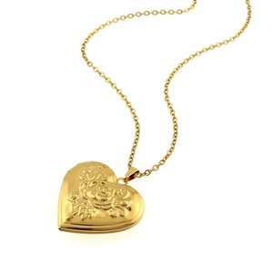 Pendentif Cœur en Acier Inoxydable Poli Miroir 3D avec Boîte Photo, Fait Main, DIY, Collier Couple à Rabat, Cadeau - Product Image 4