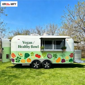 Snack Fast Food Towable Food Trailer Fully Equipped Street Vending Cart Coffee Cart Kiosk Mobile Business Stainless Steel - Product Image 3