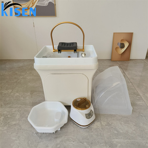 Kisen 핫한 휴대용 샴푸 플라스틱 그릇 배관 찜기 헤어 케어 스타일링 가전 미용 침대 사용을위한 맞춤형 색상