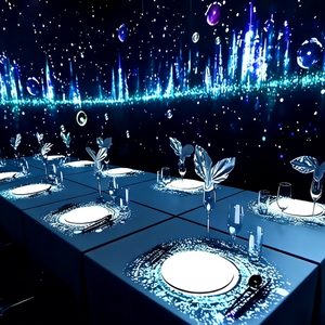 Système de projection interactive murale et de sol pour restaurant avec effets 3D immersifs pour l'expérience culinaire et la décoration d'événements - Product Image 1