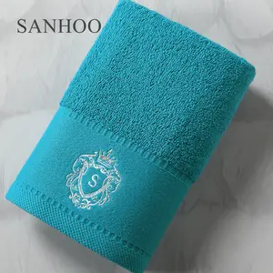 SANHOO Quality Fabric Hotel Egyptian Cotton 32S Towels Soft Cleaning Towel Custom Large 80*160cm Towel Bath Set