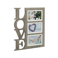 Vente chaude 27x33cm Creative Blanc En Bois AMOUR Mariage Cadre Photo Taille Personnalisable