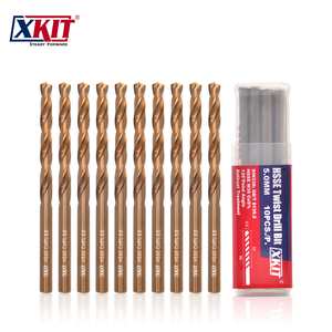 Набор сверл XKIT TOOLS с золотым покрытием, быстрорежущая сталь HSS M35, <span class=keywords><strong>5</strong></span>,0 мм (стандарт DIN338), высокопроизводительные, с <span class=keywords><strong>5</strong></span>% содержанием кобальта, углом заточки 135 градусов - Product Image 1