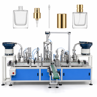Machine d'assemblage de flacons de parfum entièrement automatique à haute efficacité QFW avec contrôle PLC, machine d'assemblage de bouchons de flacons de parfum