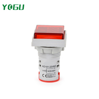 YOGU Tampilan Tegangan Digital Voltmeter 22mm Lampu Sinyal LED Meteran Tegangan Digital AC60V-500V Lampu Indikator Lampu Sinyal
