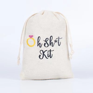 Closure and Dollar Sign Design Money Bag Cotton Canvas <strong>Drawstring</strong> - Product Image 2