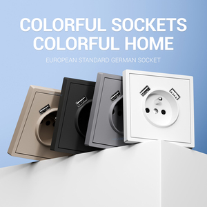 Cung cấp 20 năm bảo hành châu Âu điện tường ổ cắm với đầy màu sắc ổ cắm Bảng điều chỉnh - Product Image 4